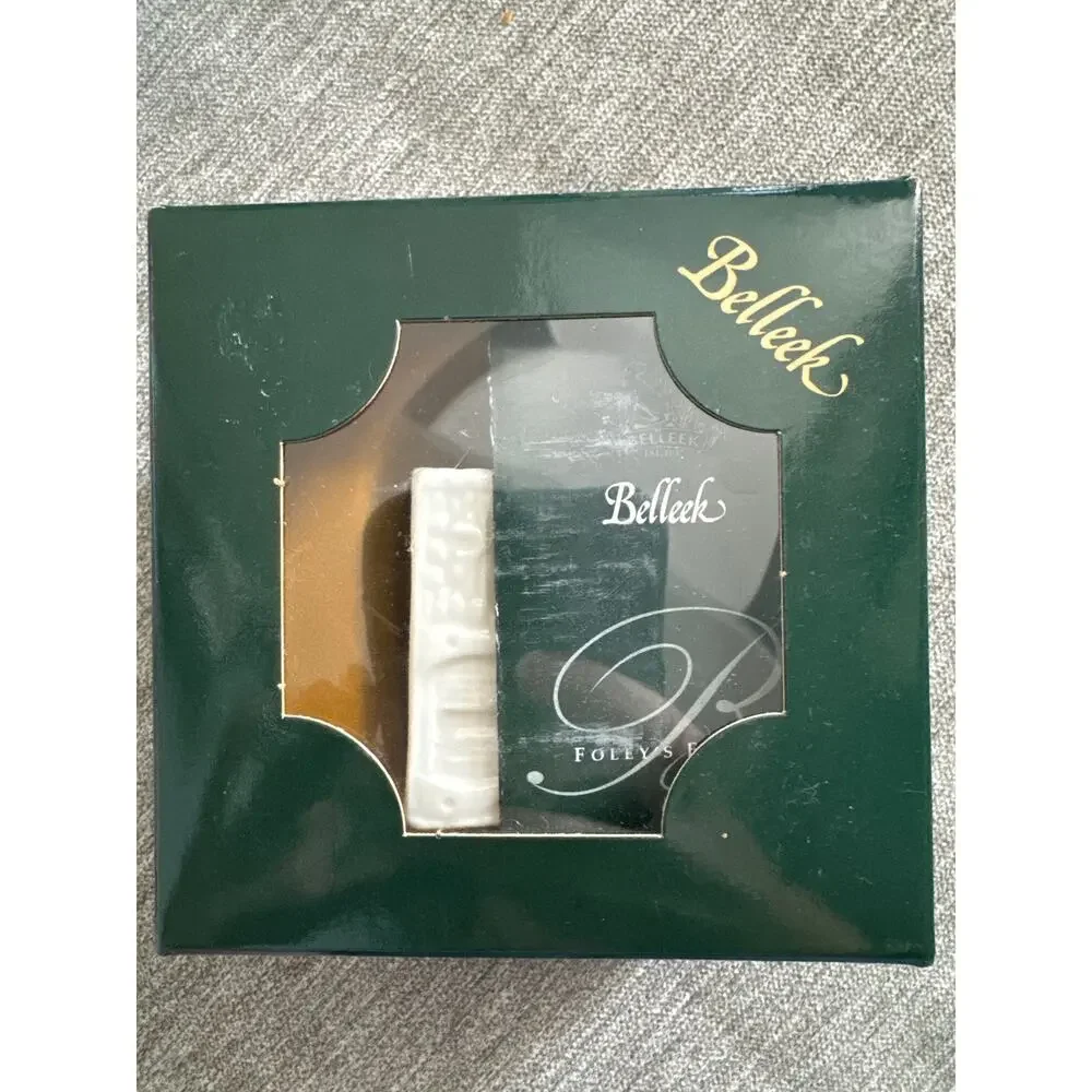 NWB Vintage Irish Belleek Porcelain Christmas ornament Foley's Forge - With Box